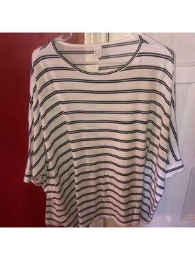 CY Fashion Oversized Striped Shirt- Medium